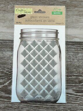 NWT Glass Stickers Magic-On 39 Pieces Beautiful Crafters Square
